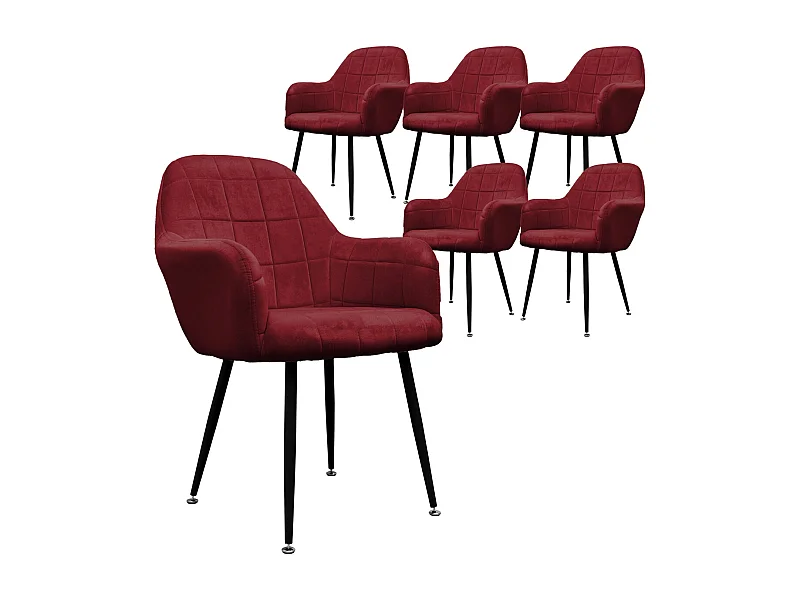 Set di 6 sedie da pranzo poltrona in velluto ECD Germania