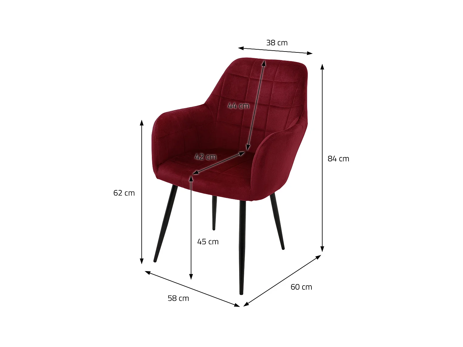 Juego de 6 sillas de comedor sillón de terciopelo ECD Alemania