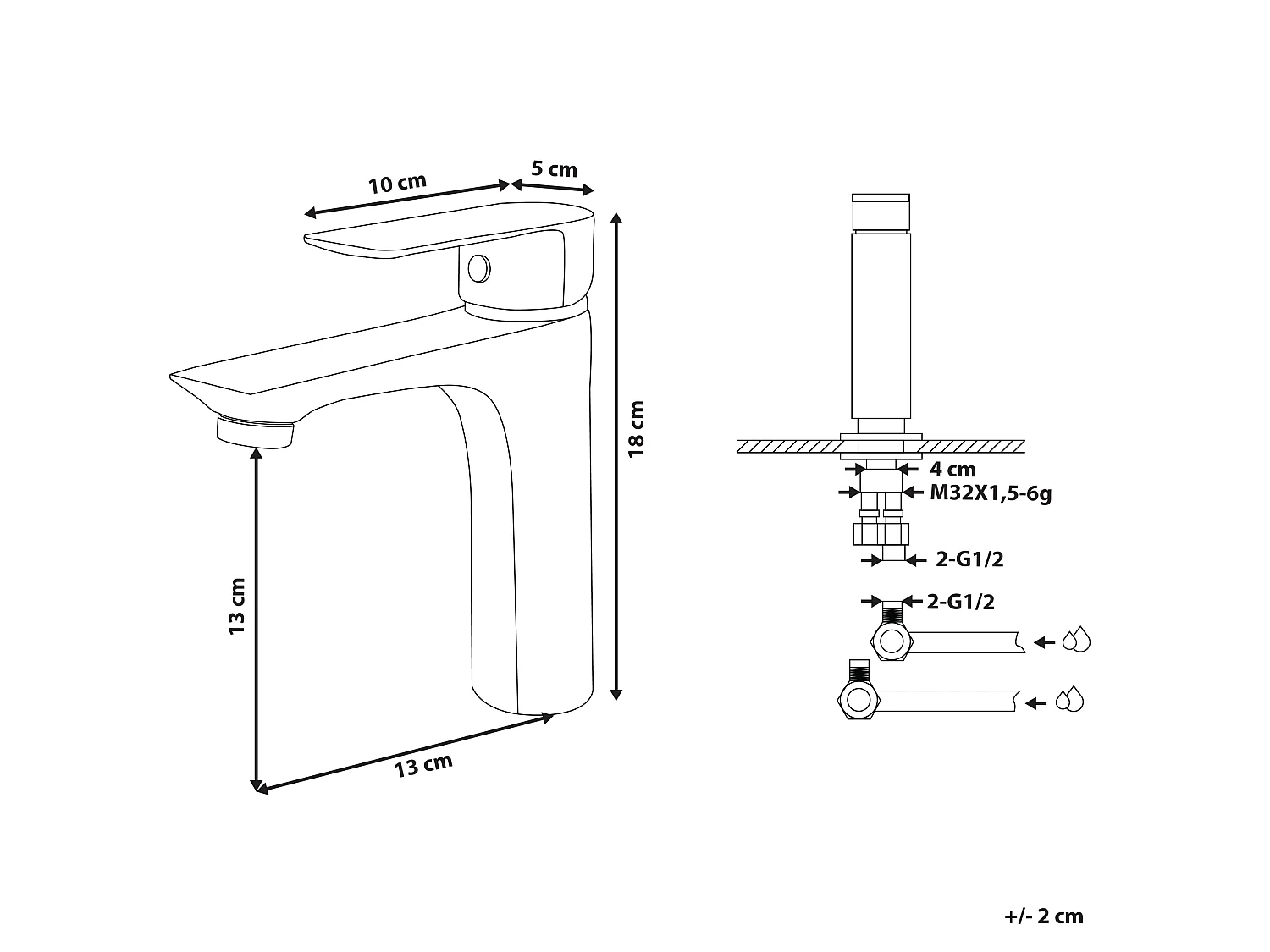 Basin Mixer Tap BERLOI Brass Silver