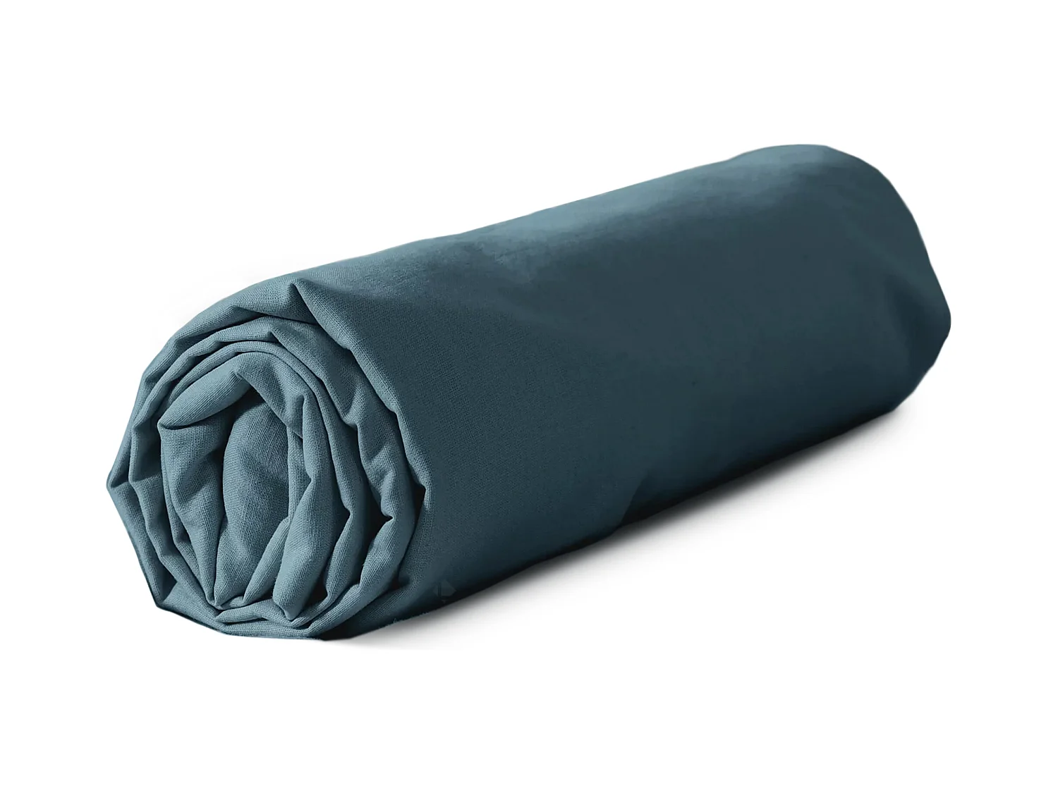 Drap housse 140x190 cm coton lavé LINO bleu marine