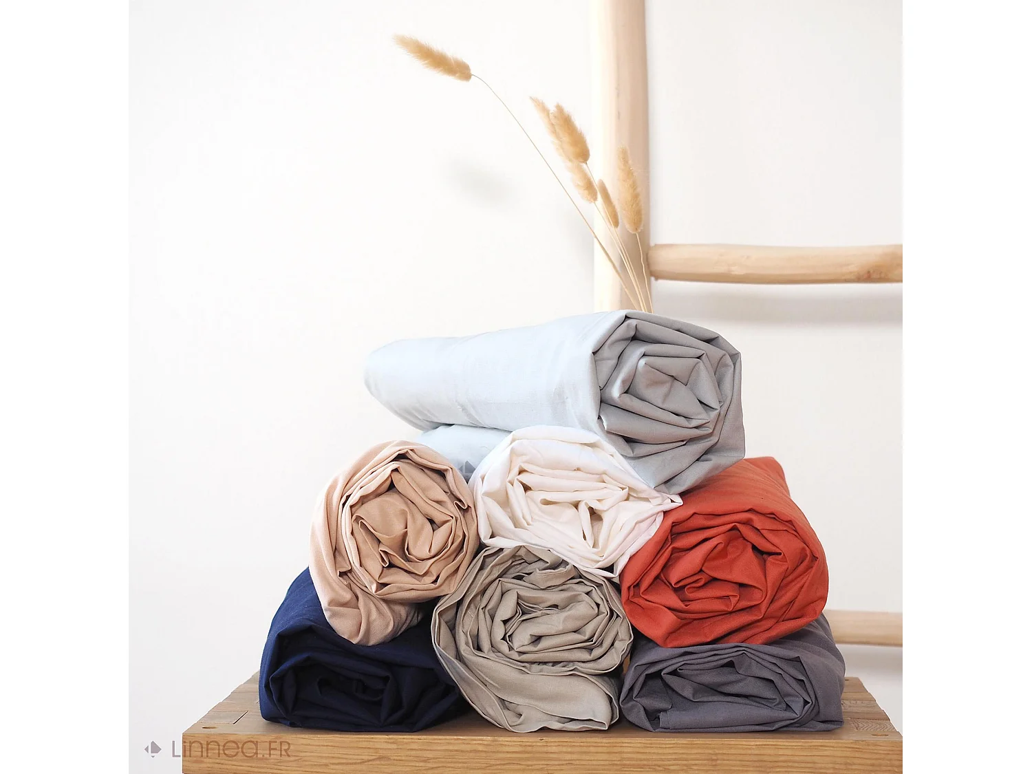 Drap housse 140x200 cm coton issu de l'agriculture biologique SILLA blanc