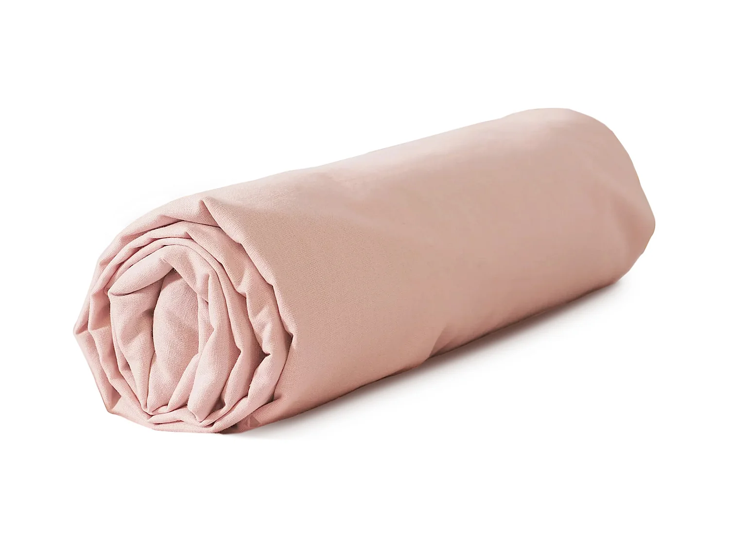 Drap housse 160x200 cm coton lavé LINO rose nude