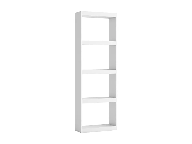 Estantería alta de diseño moderno TALIO. Color blanco mate 60x25x180 cm