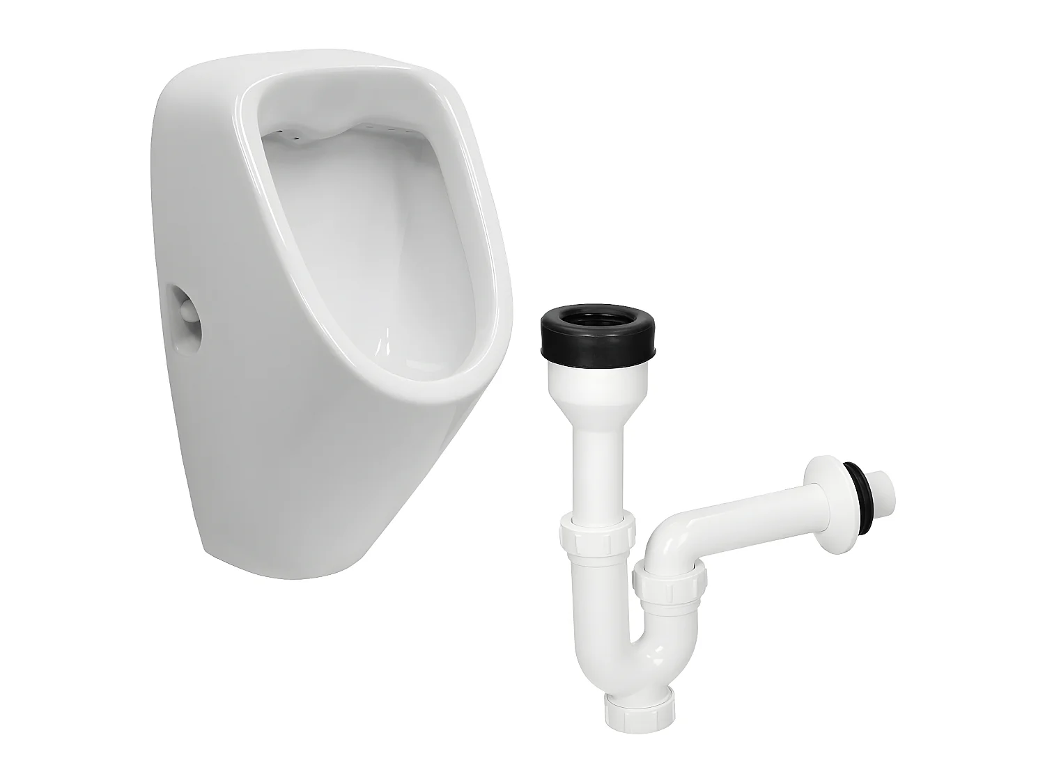 Urinoir pissoir entrée arrière blanc céramique ECD Germany