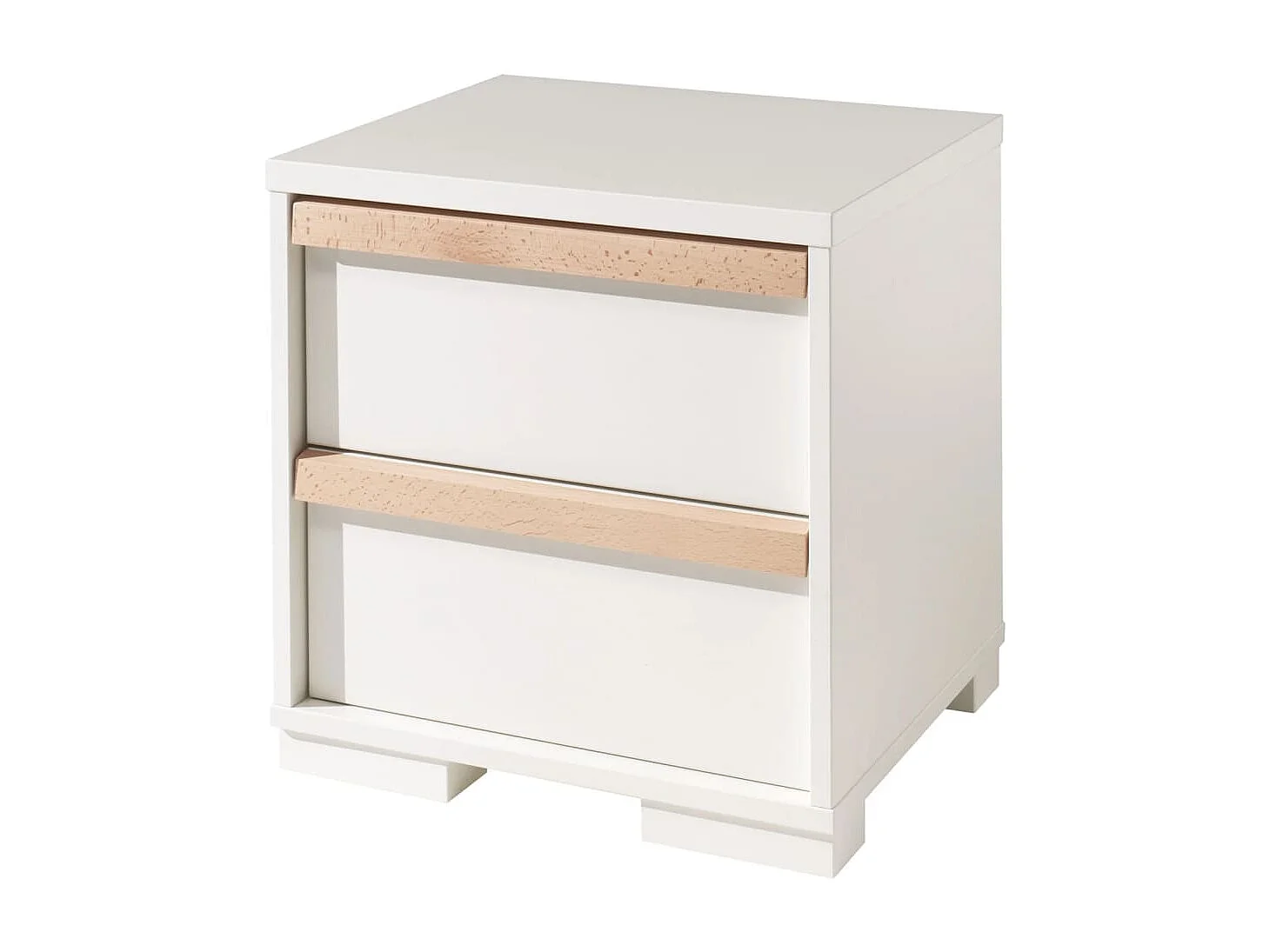 Nachtkastje London met 2 lades hout wit