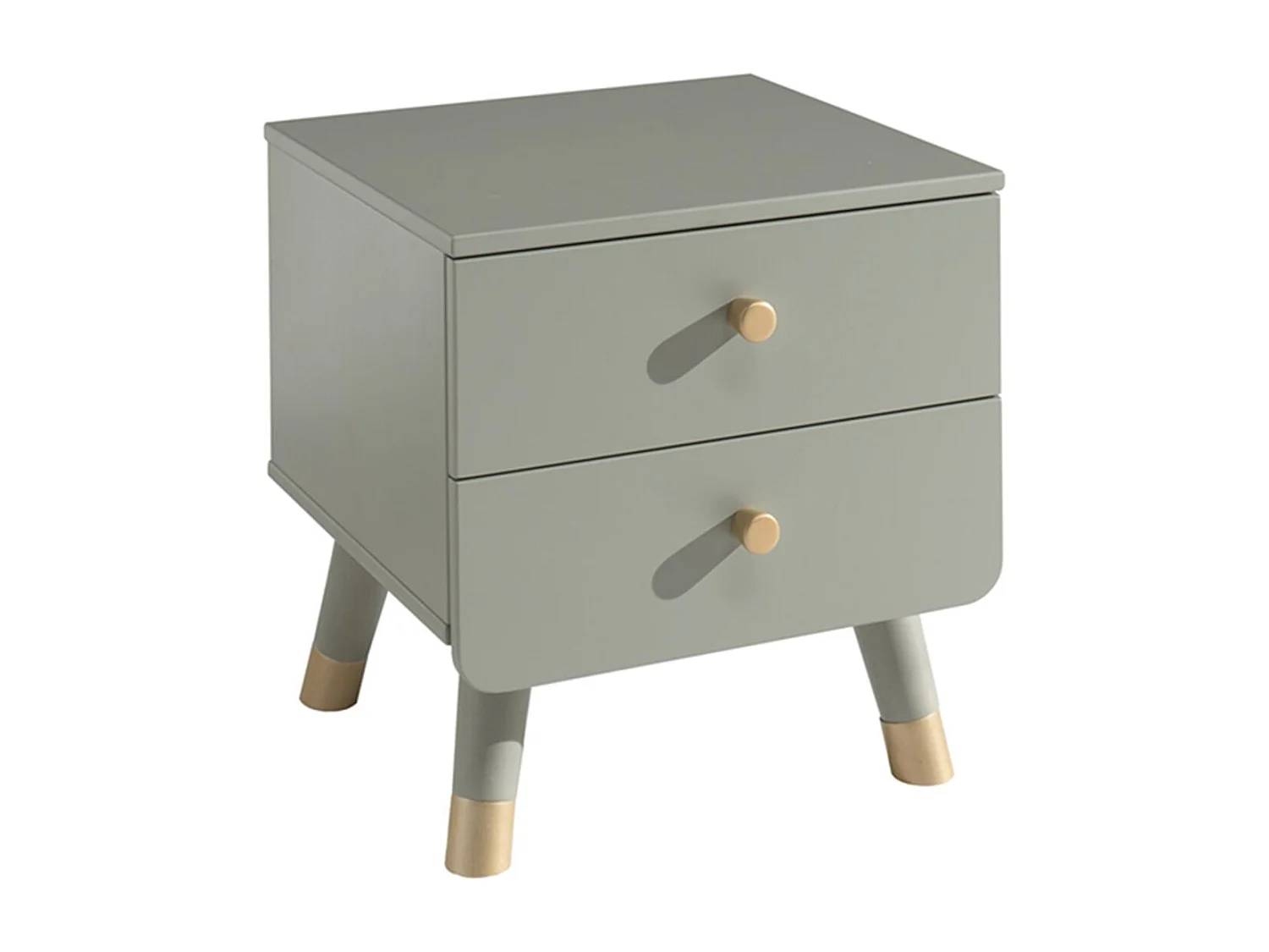 Table de Chevet Enfant 2 Tiroirs "Billy" 43cm Vert