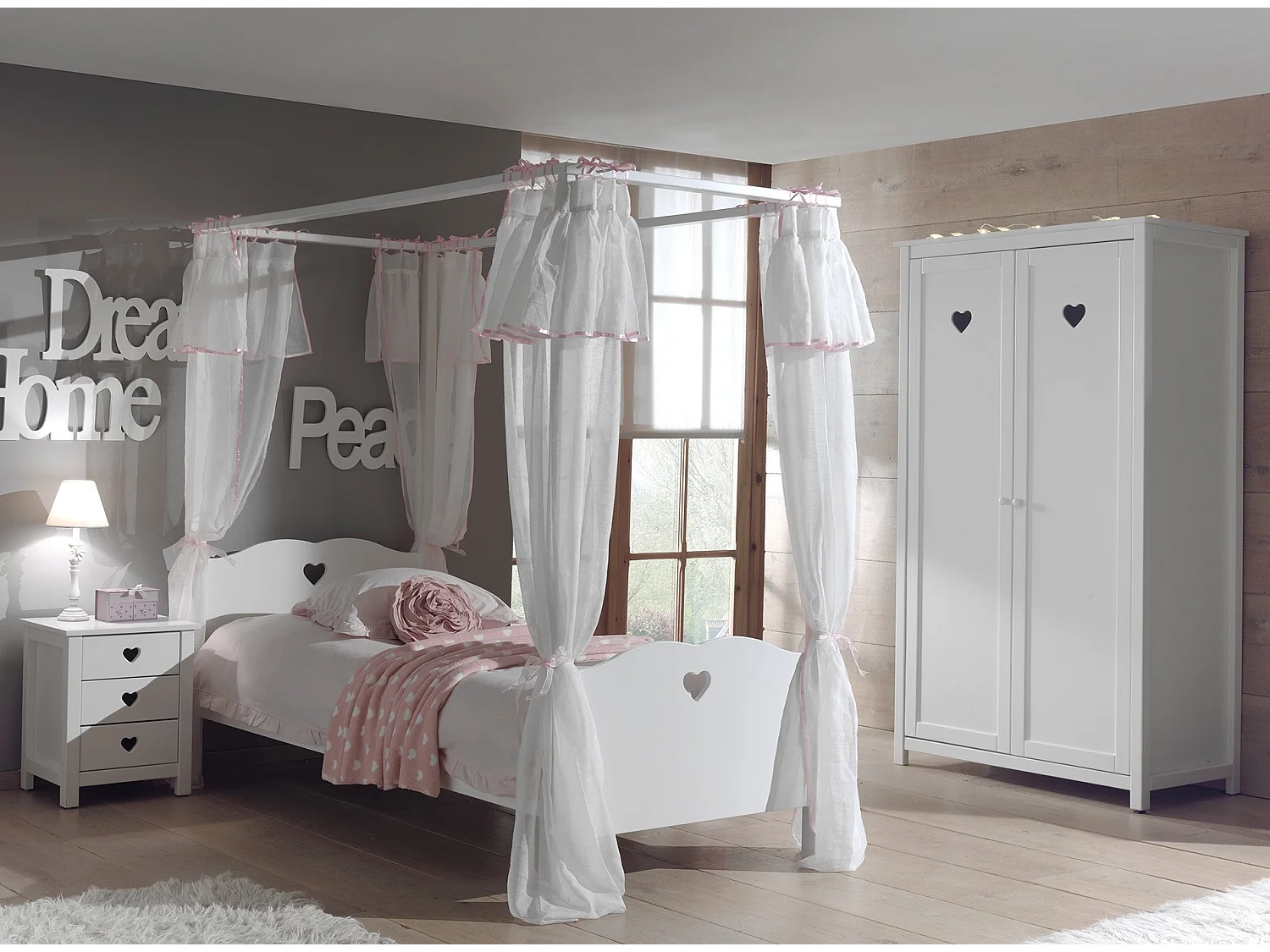 Table de Chevet Enfant "Amori" 50cm Blanc