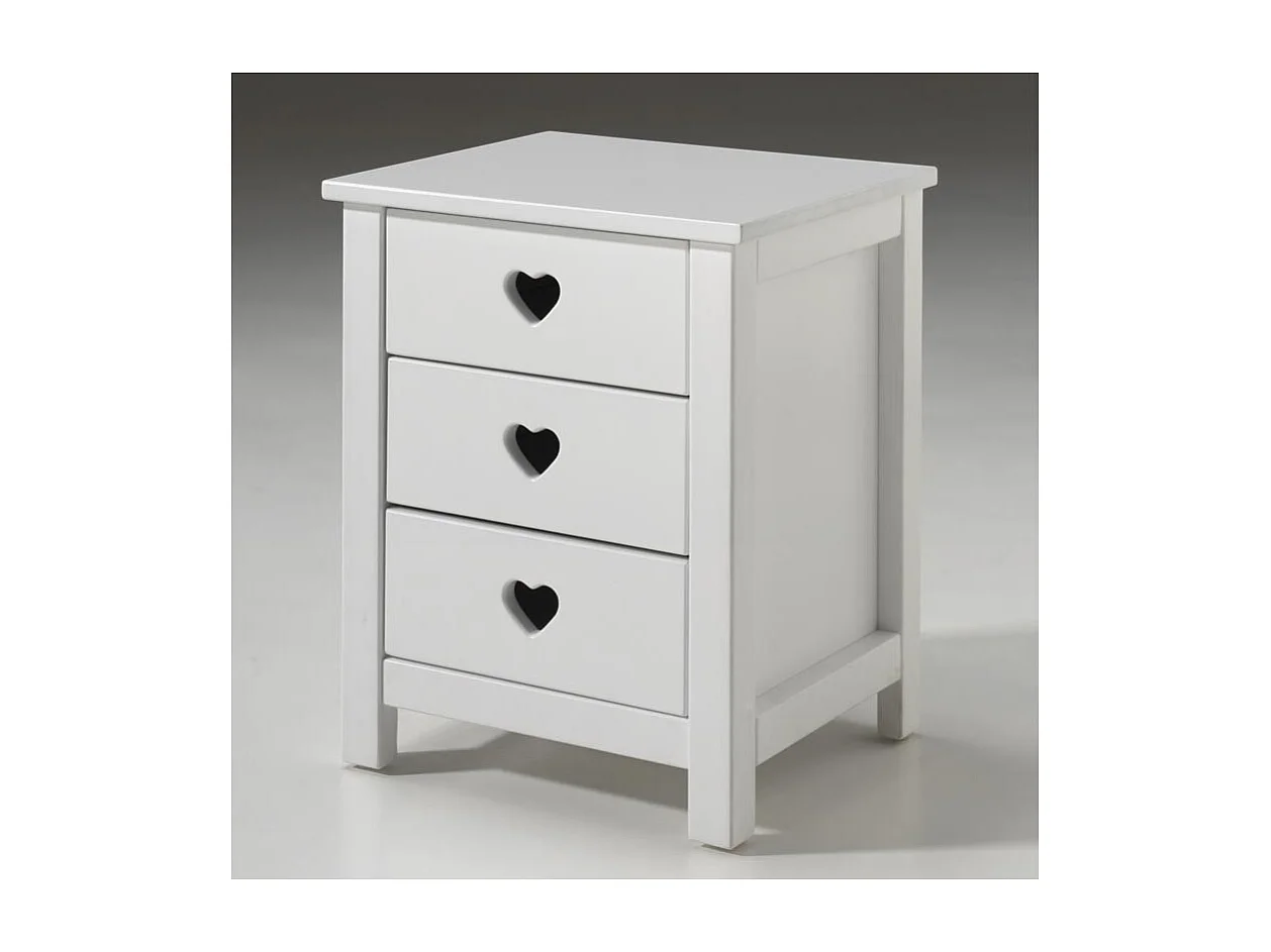 Table de Chevet Enfant "Amori" 50cm Blanc