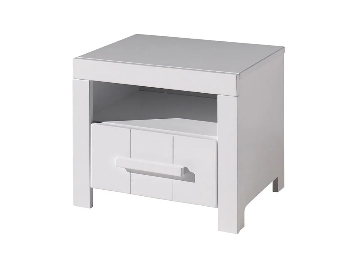 Nachtkastje Erik met lade hout wit