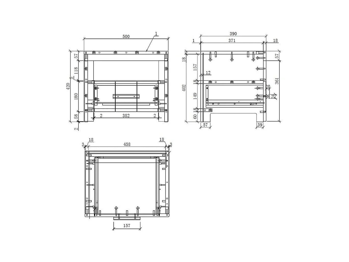Nachtkastje Erik met lade hout wit
