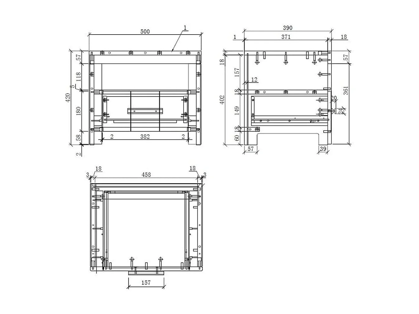 Nachtkastje Erik met lade hout wit