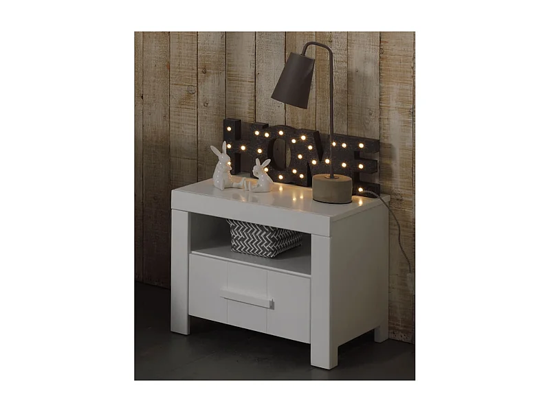 Table de Chevet "Erik" 50cm Blanc