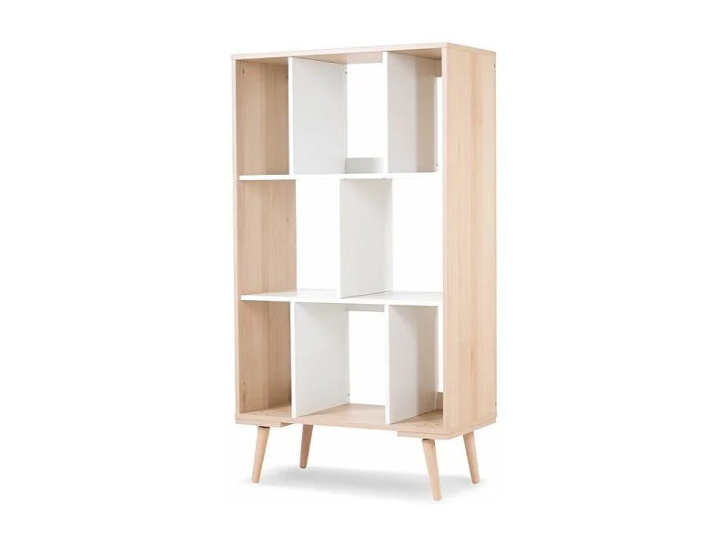 Regał SOFIE biały/buk