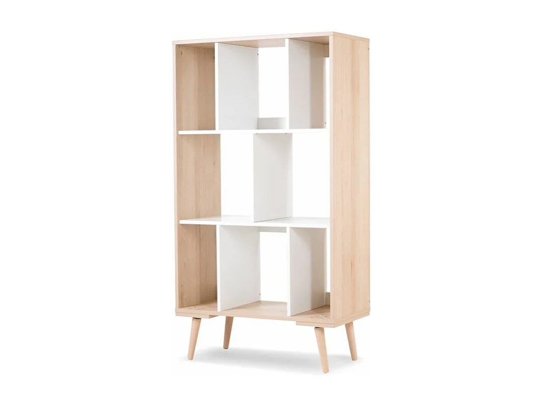 Regał SOFIE biały/buk