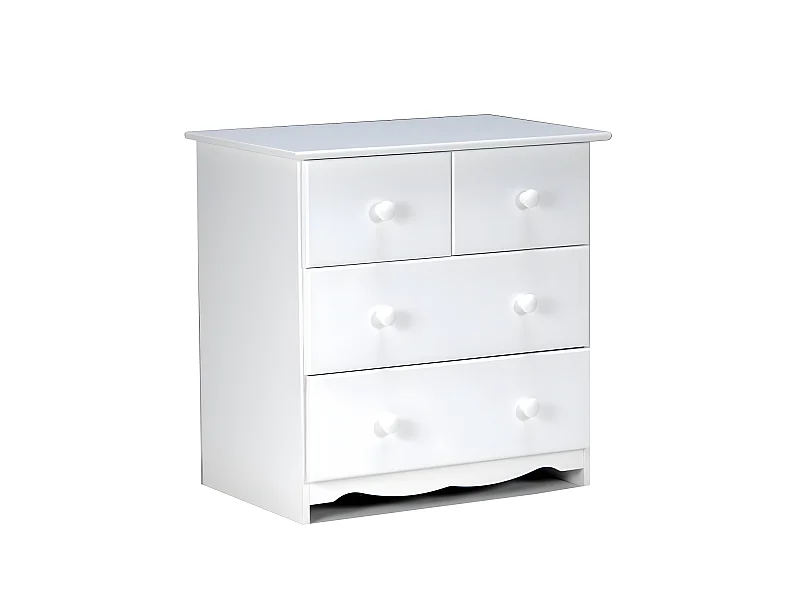 Commode TEDDY 2 + 2 tiroirs / Blanc