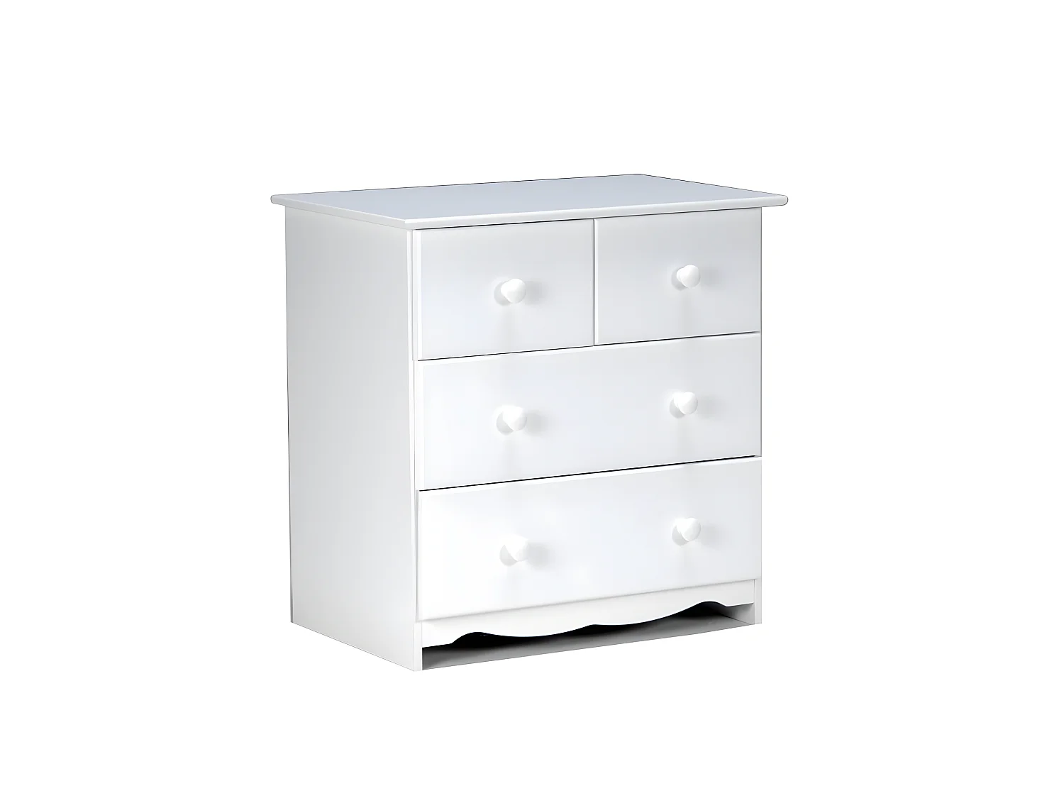 Commode TEDDY 2 + 2 tiroirs / Blanc