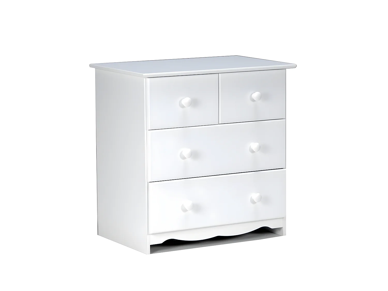 Commode TEDDY 2 + 2 tiroirs / Blanc
