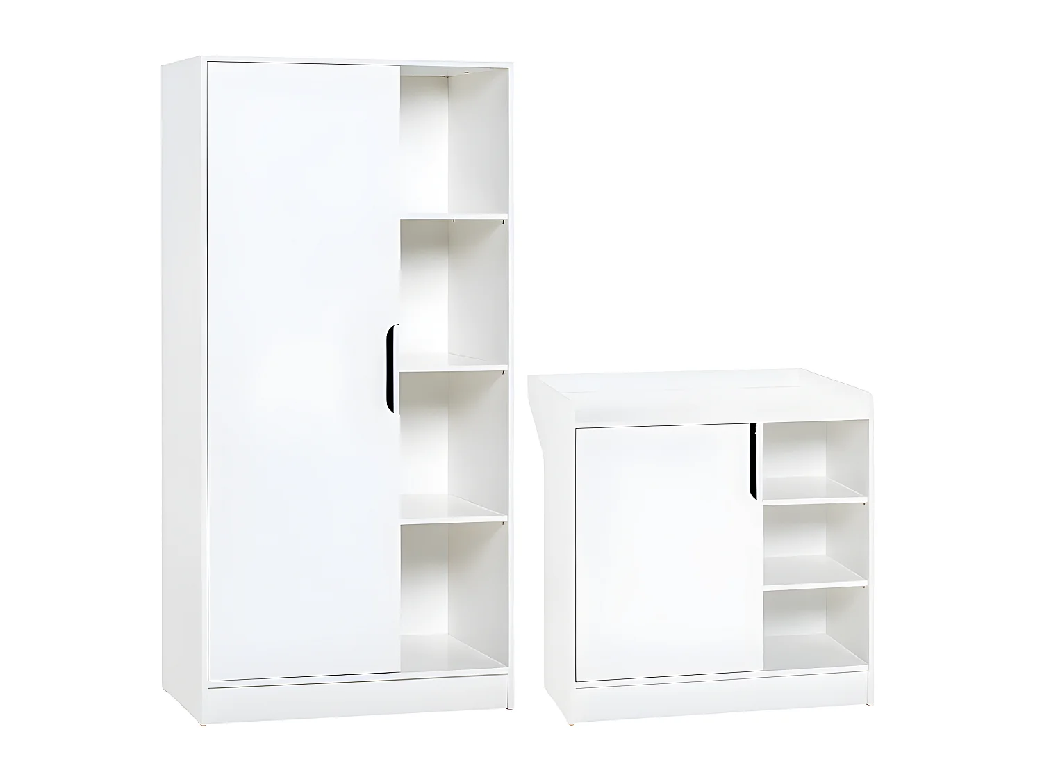 Commode à langer et armoire 1 porte Maxim Blanc