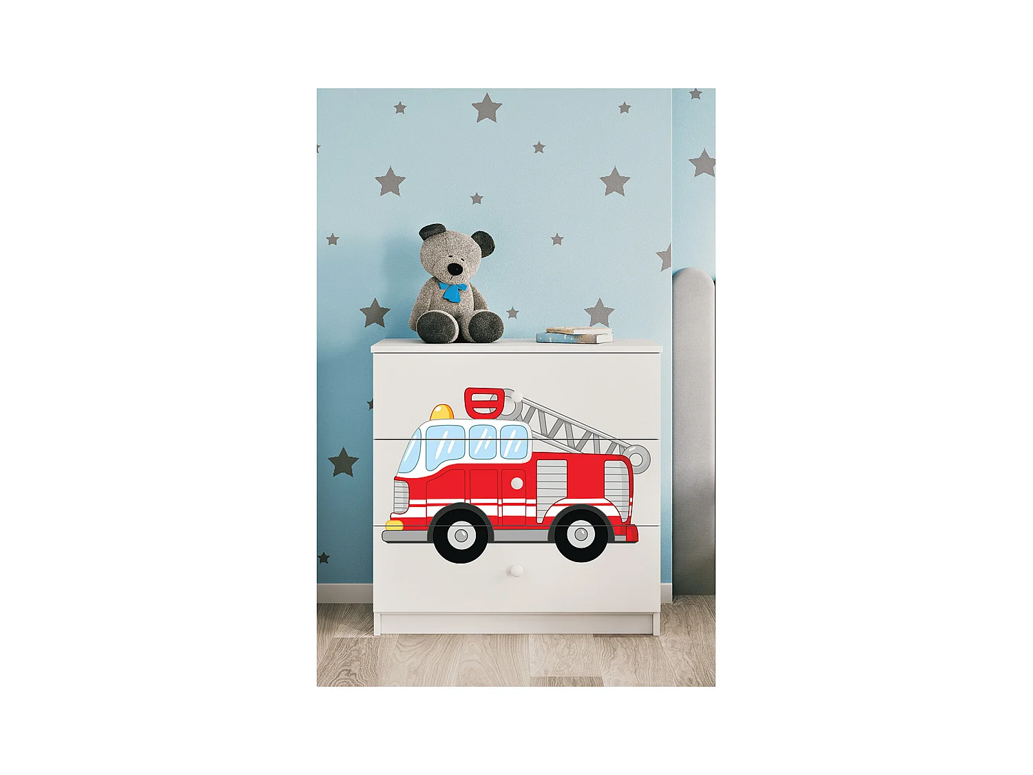 Kocot Kids Babydream Pompier Commode met 3 laden - Wit