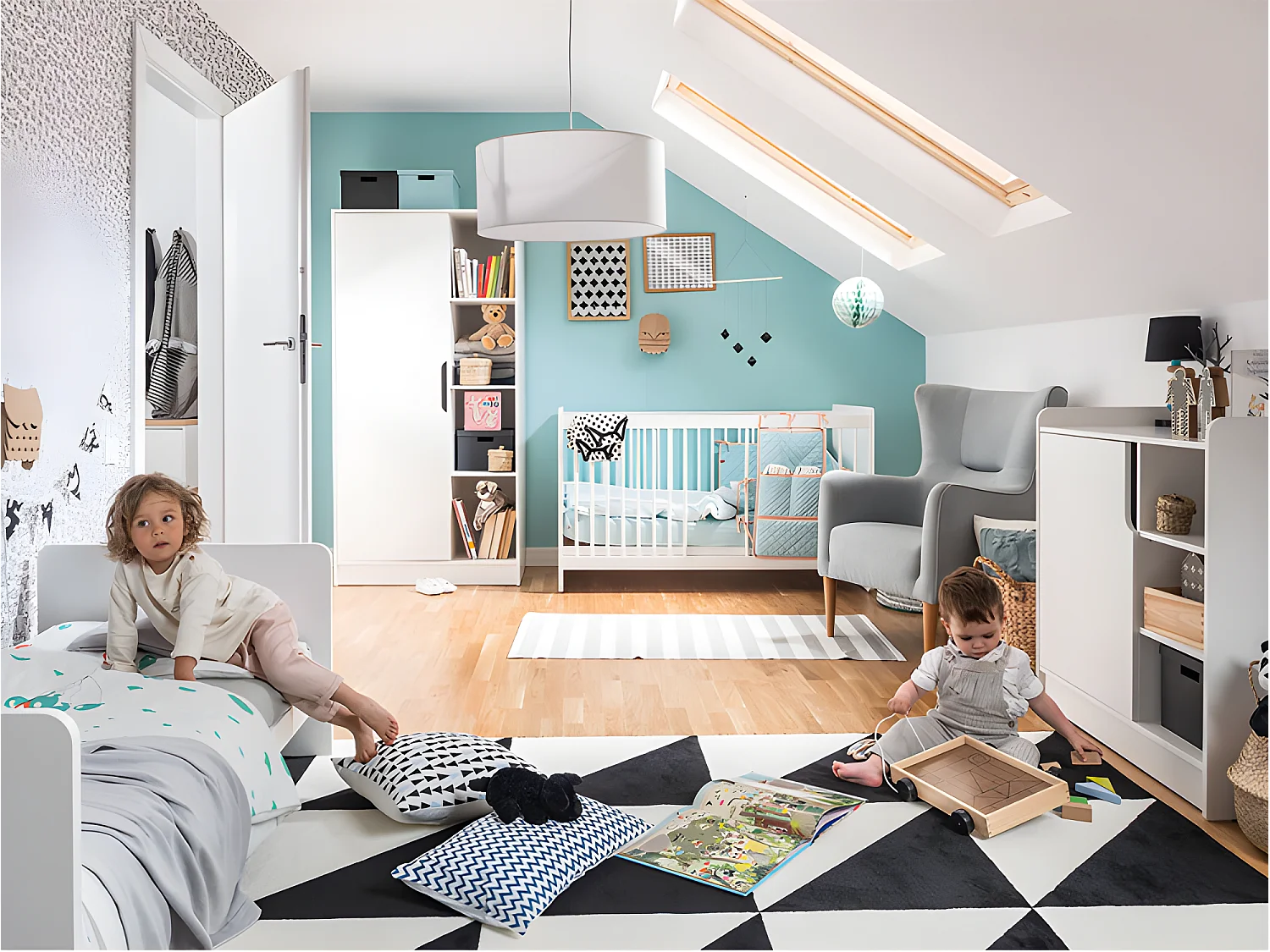 Commode à langer 1 porte Maxim Blanc