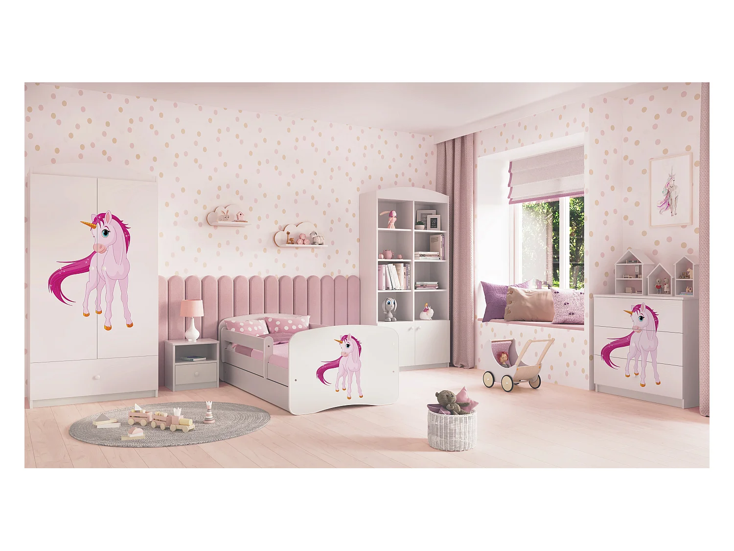 Kocot Kids Babydream Eenhoorn Commode met 3 Lades - Wit