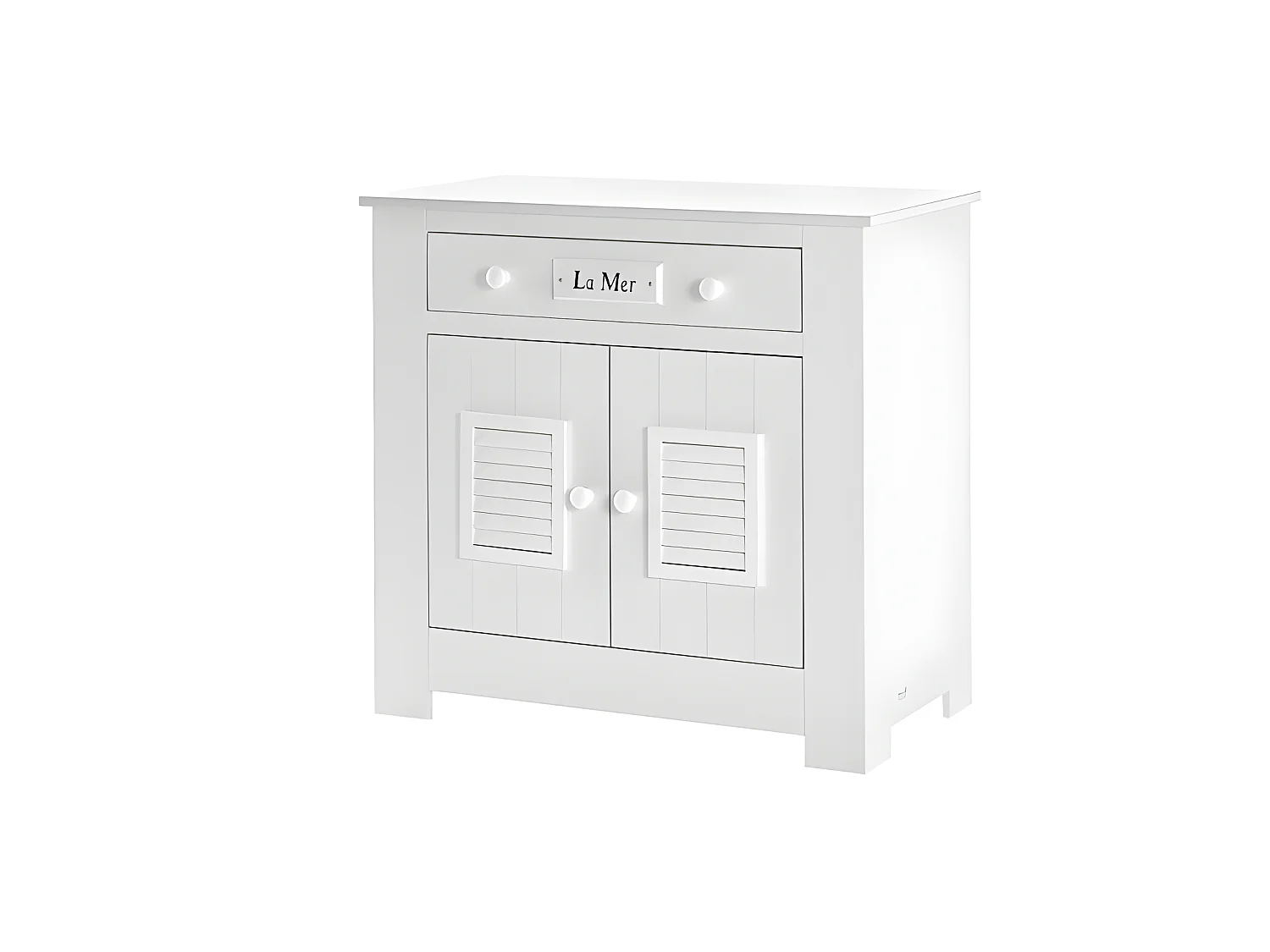 Commode 2 portes Marsylia MDF Blanc