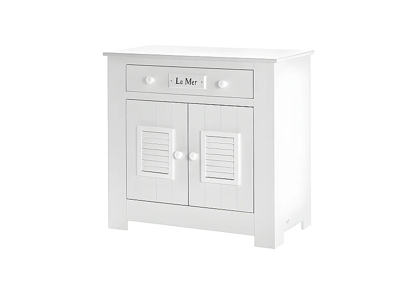 Commode 2 portes Marsylia MDF Blanc