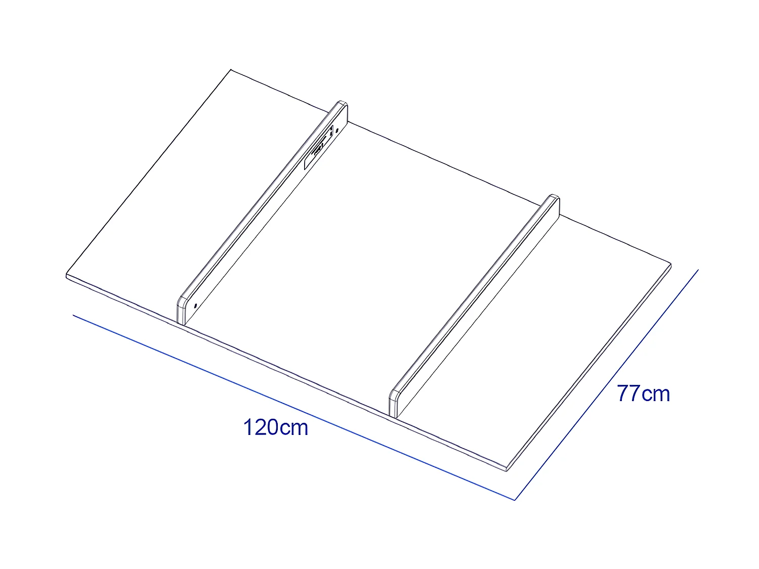 Plan à langer pour grande commode Happy Blanc et bois
