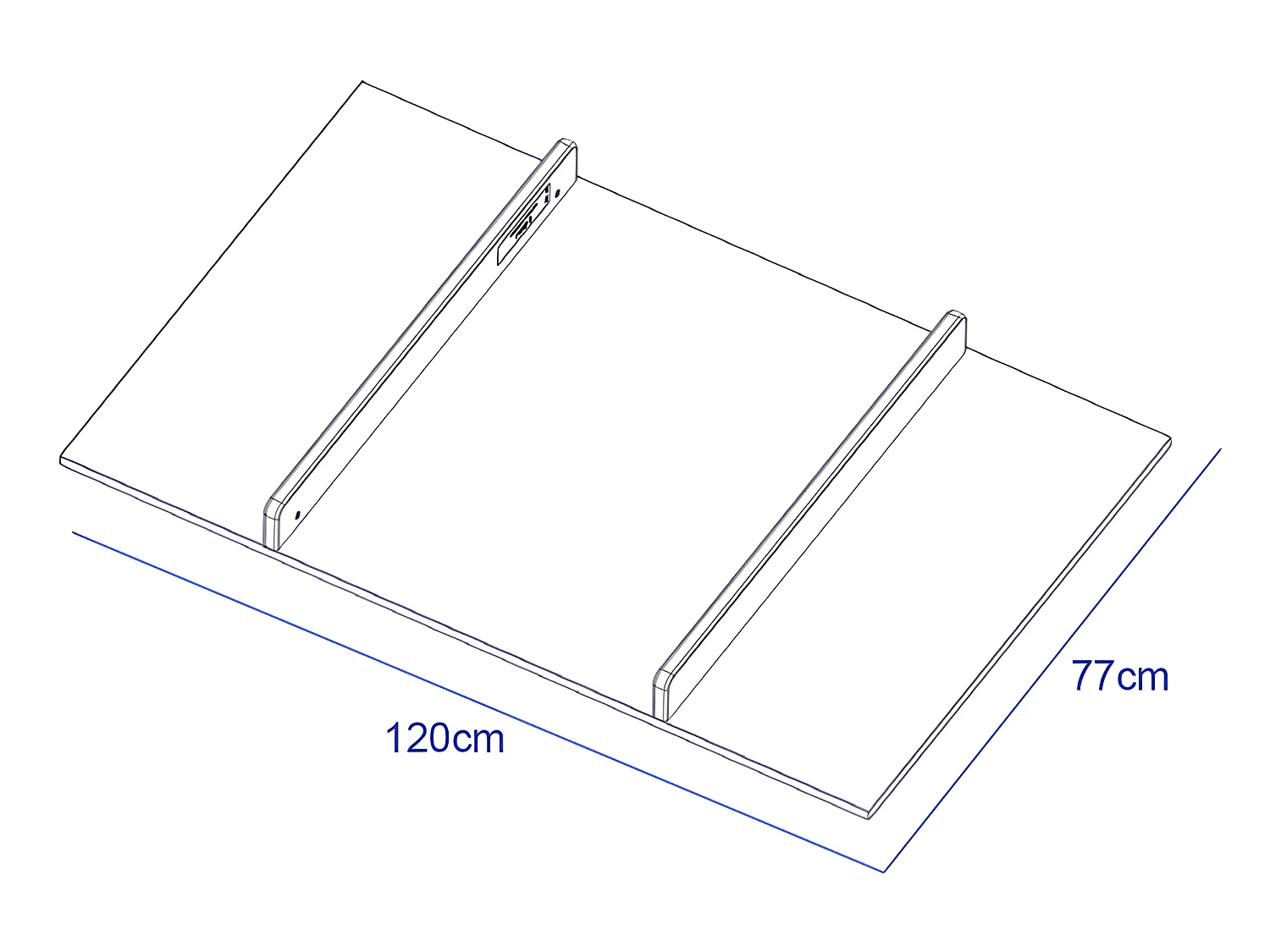 Plan à langer pour grande commode Happy Blanc et bois