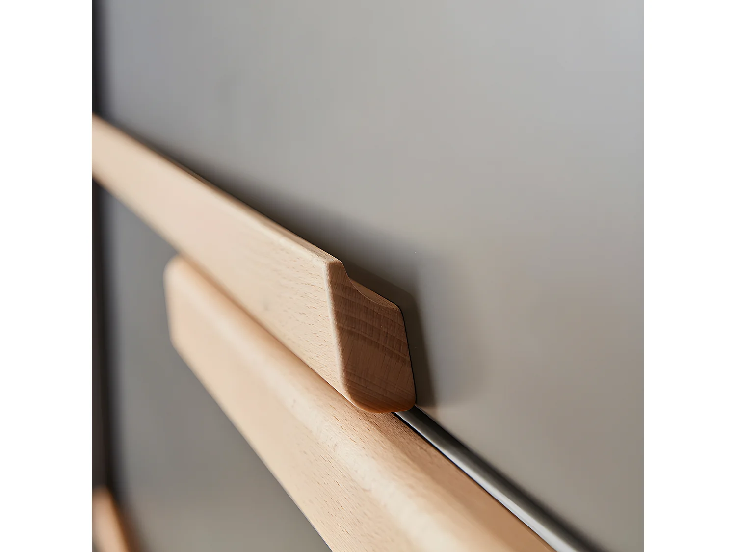 Commode 3 tiroirs Snap Gris et bois