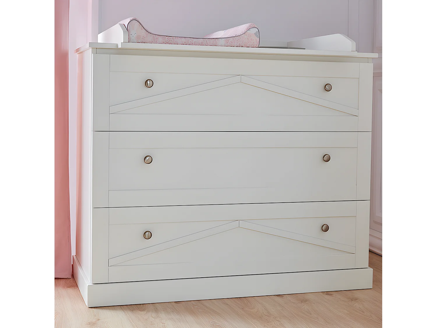 Commode 3 tiroirs Marie Blanc