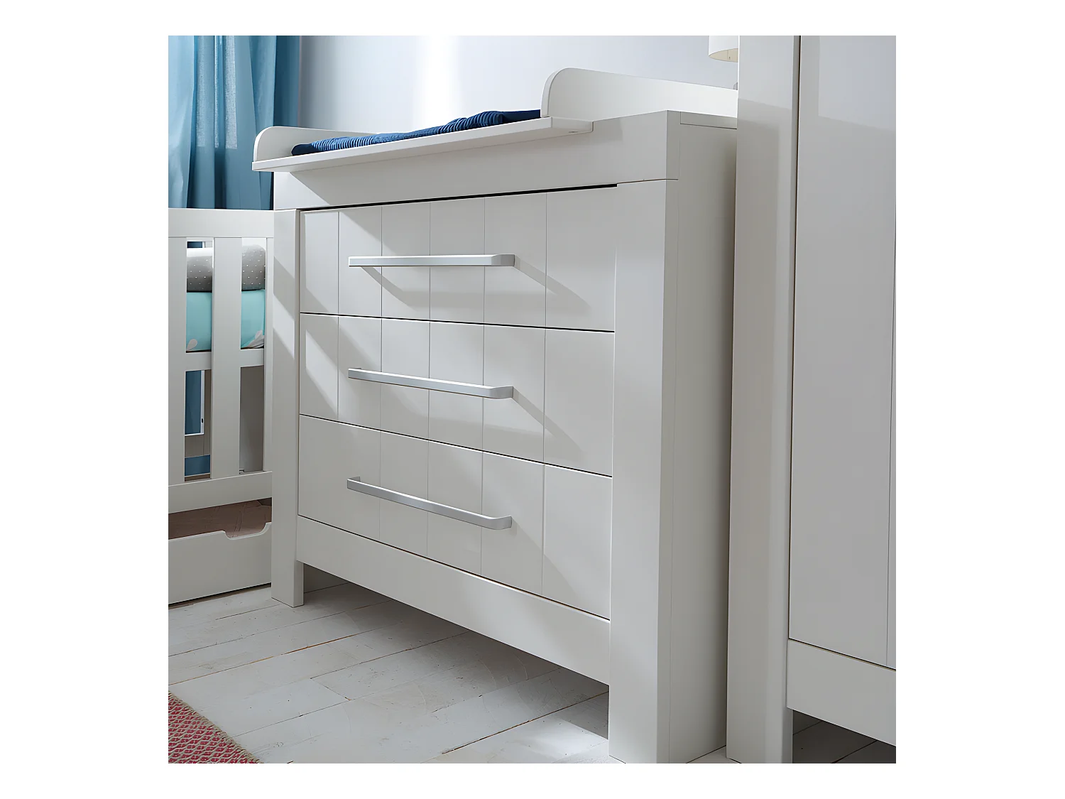 Commode 3 tiroirs Calmo Blanc