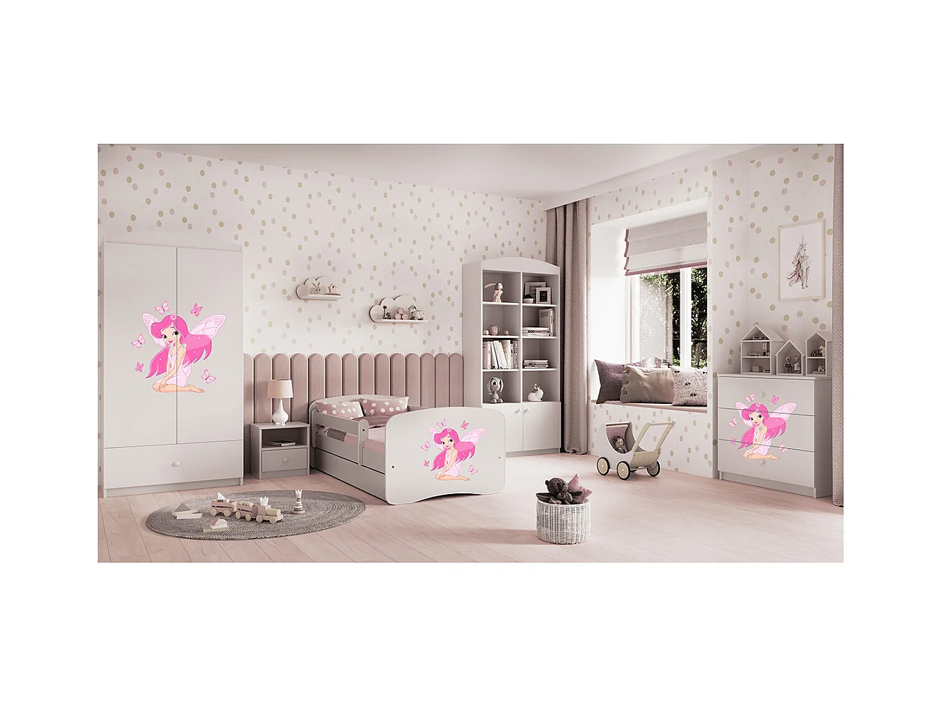 Kocot Kids Babydream Commode met 3 laden De Vlinder Fee - Wit