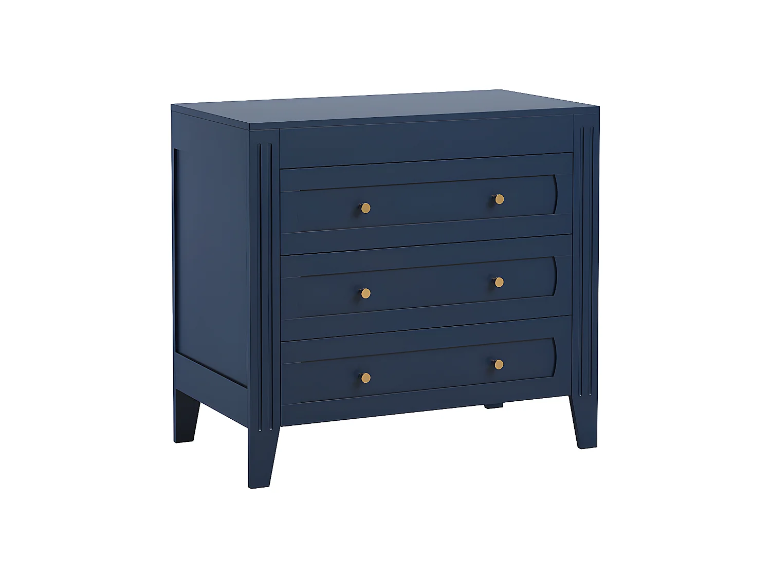 Commode 3 tiroirs Milenne Bleu