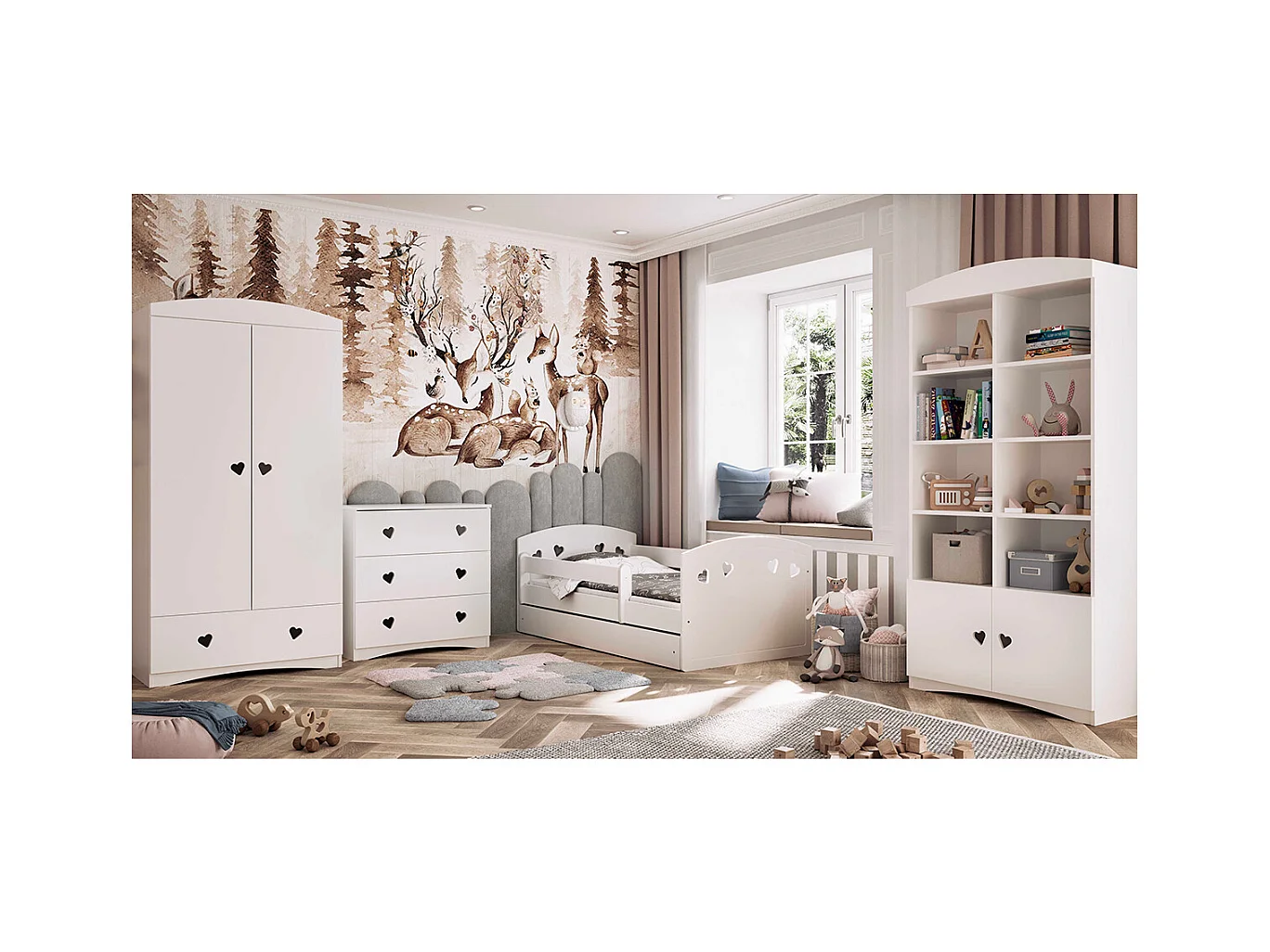 Kocot Kids Julia Cómoda com 3 gavetas - Branco