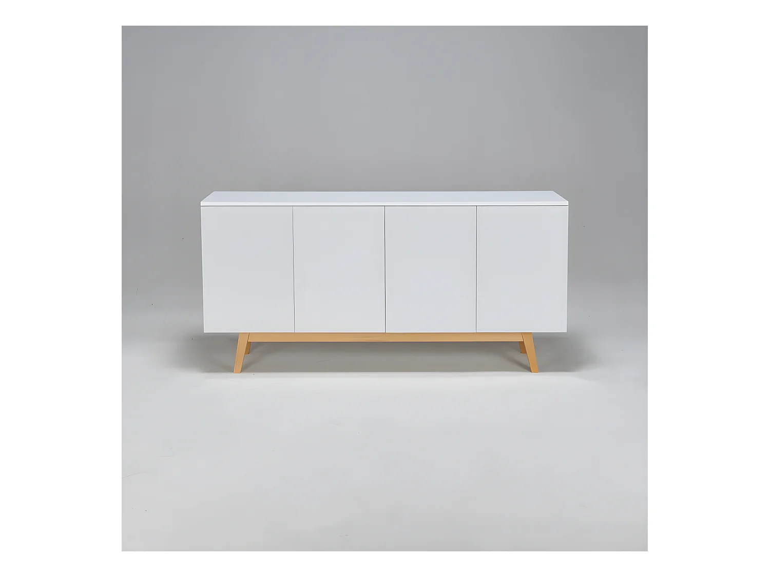 Bahut HOME 4 portes 2 tiroirs / Blanc