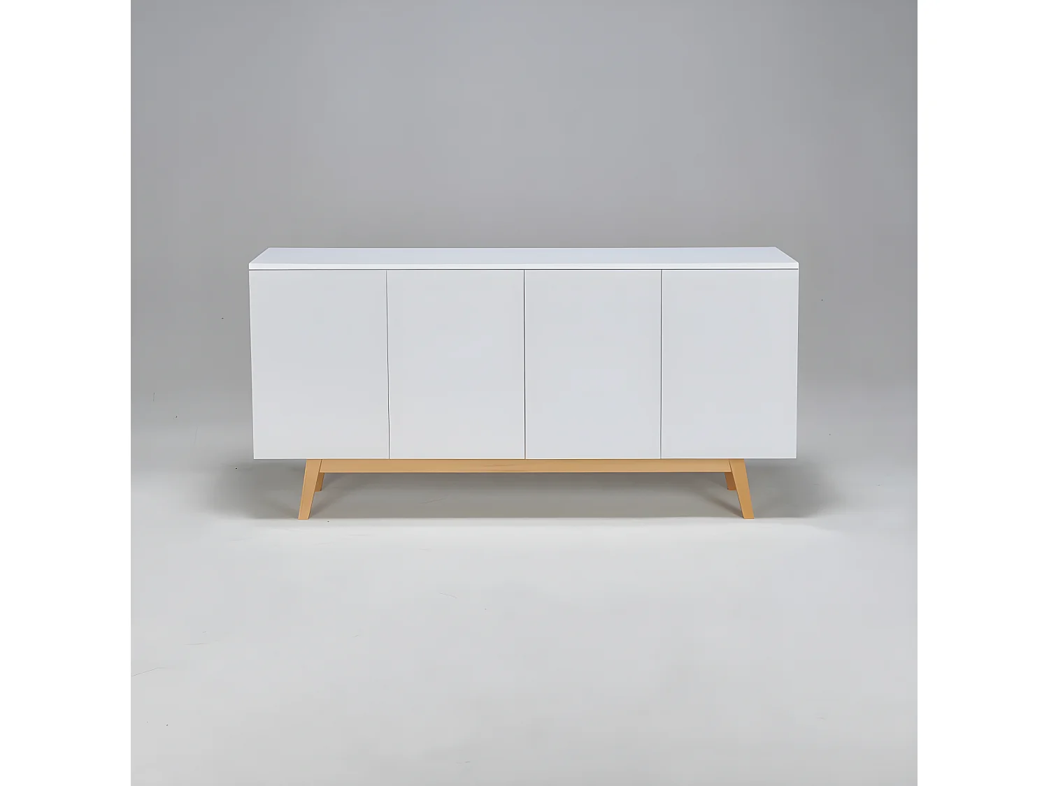 Bahut HOME 4 portes 2 tiroirs / Blanc