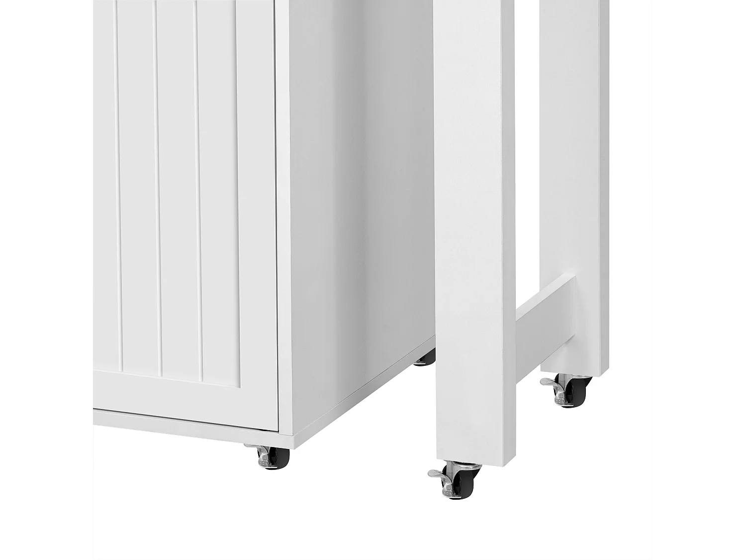 URBAN MEUBLE Îlot de cuisine mobile multifonctionnel avec plateau rétractable 2 tiroirs et 4 portes