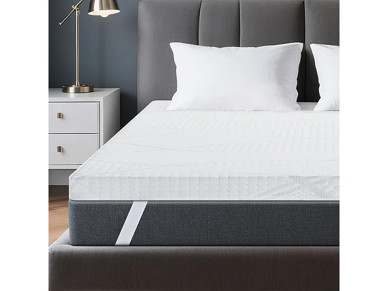 Surmatelas 180x200 cm HavenlyHome, Épaisseur de 6 cm, Mousse à haute résilience, Confort moelleux ou tonique, Ergonomique