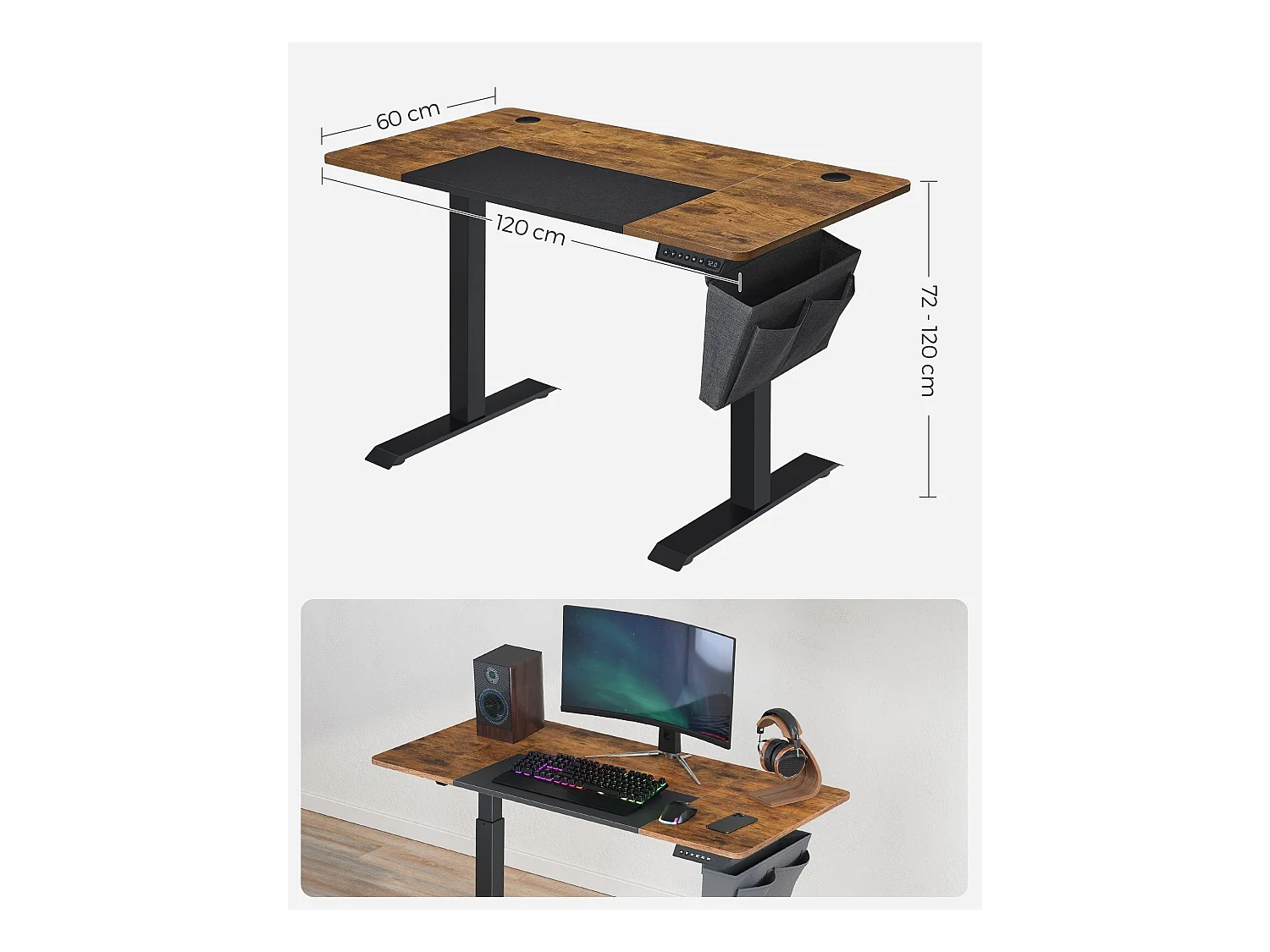 Scrivania regolabile in altezza Pristina