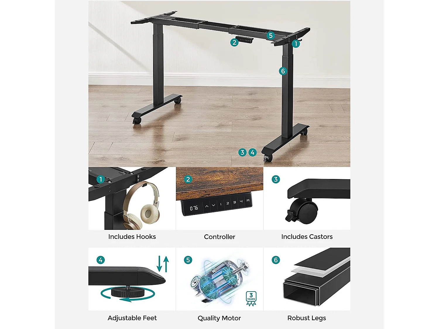 Scrivania regolabile in altezza Londra