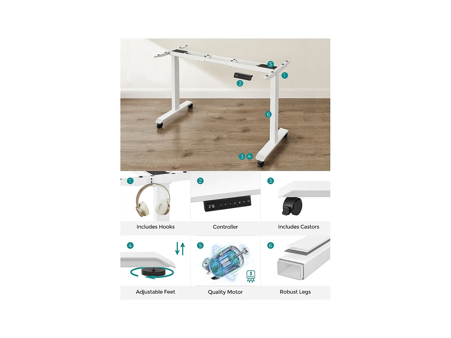 Höhenverstellbarer Schreibtisch Nuuk
