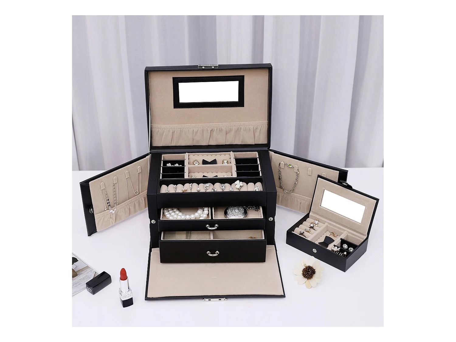 Schmuckkasten mit Schubladen Roseau