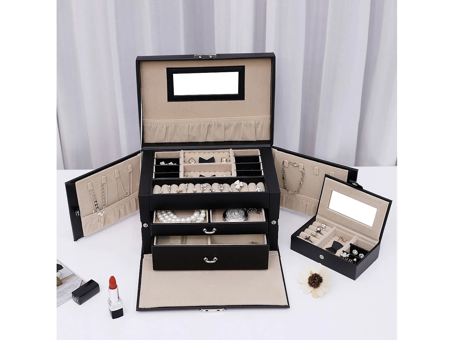 Schmuckkasten mit Schubladen Roseau