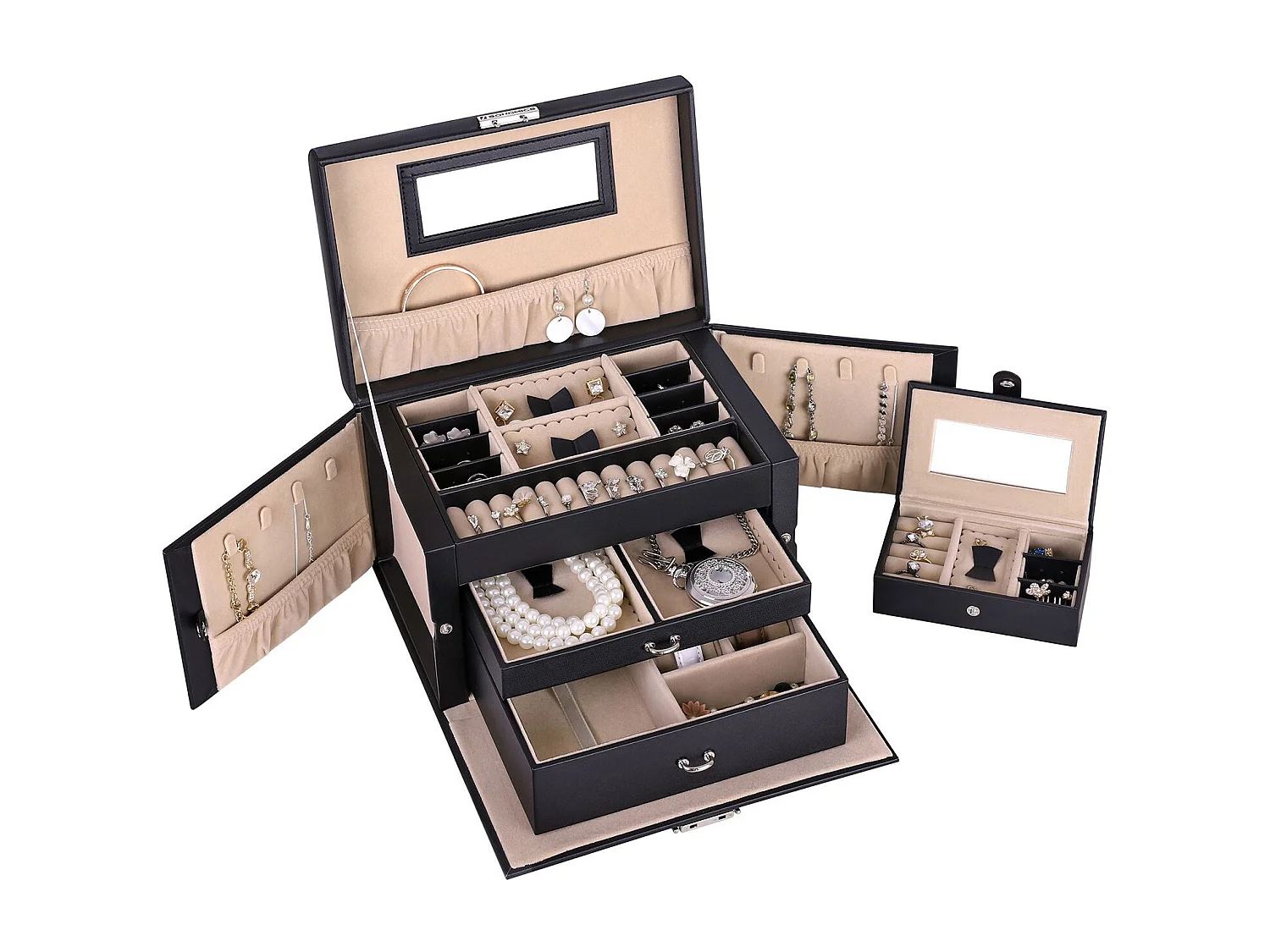 Schmuckkasten mit Schubladen Roseau