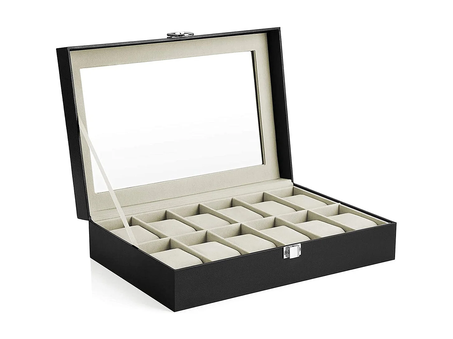 Uhrenbox für 12 Uhren mit  Fächern