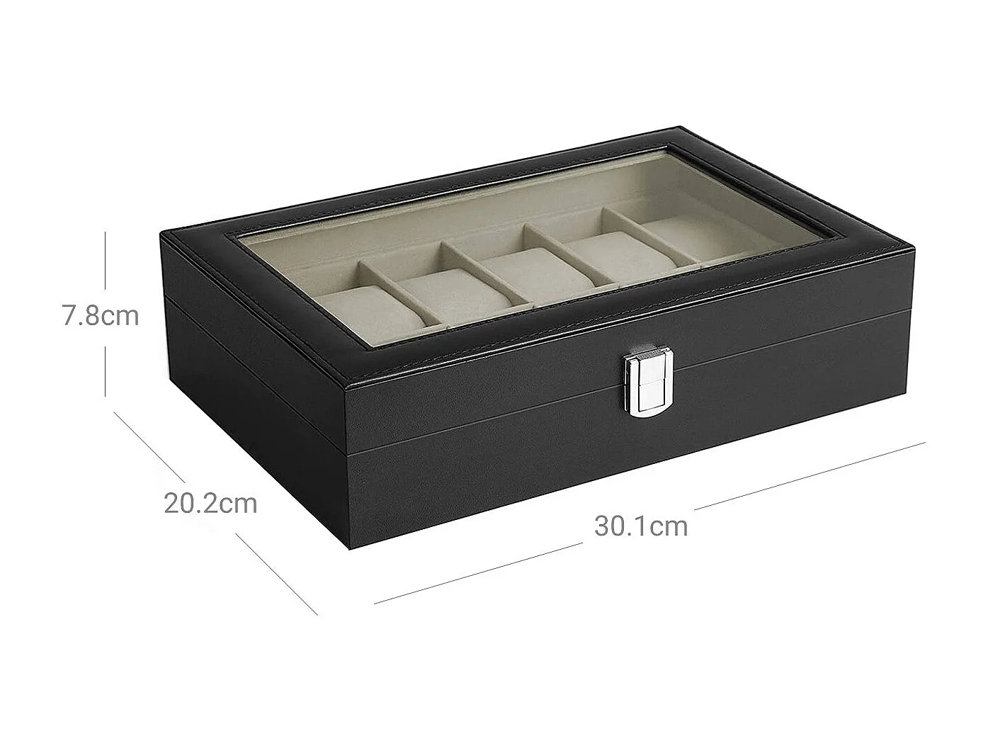 Uhrenbox für 12 Uhren mit  Fächern