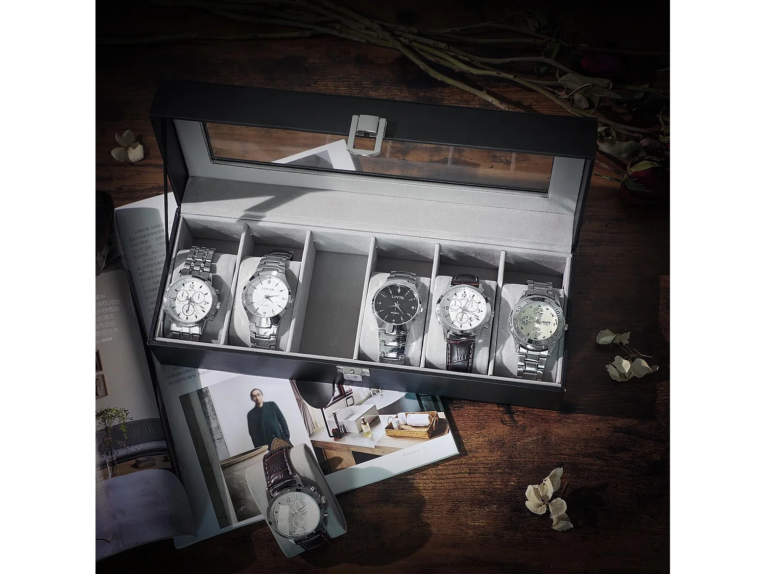 Scatola porta orologi per 6 orologi George Town