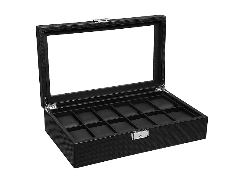 Uhrenbox für 12 Uhren mit Bezug