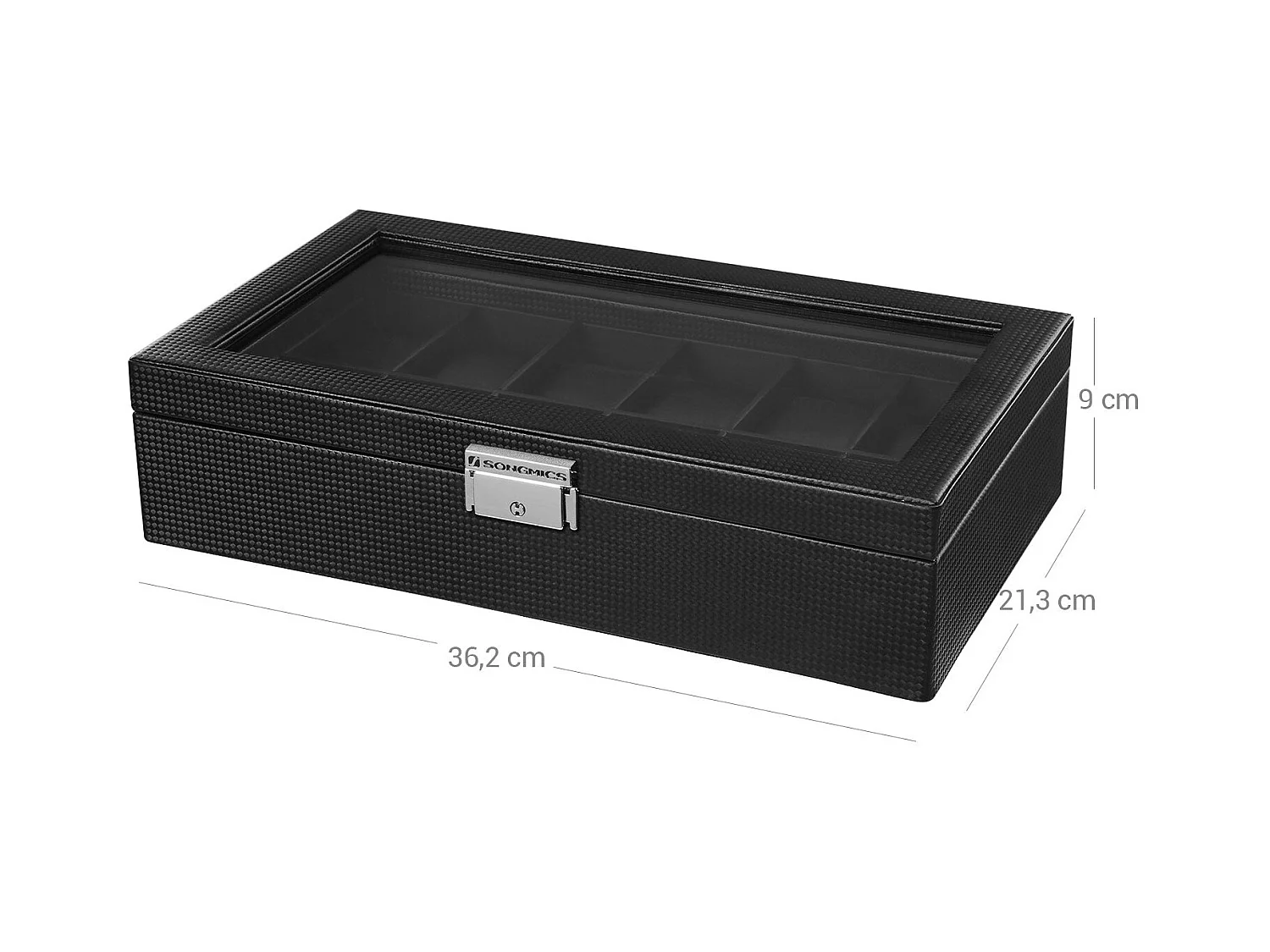 Uhrenbox für 12 Uhren mit Bezug